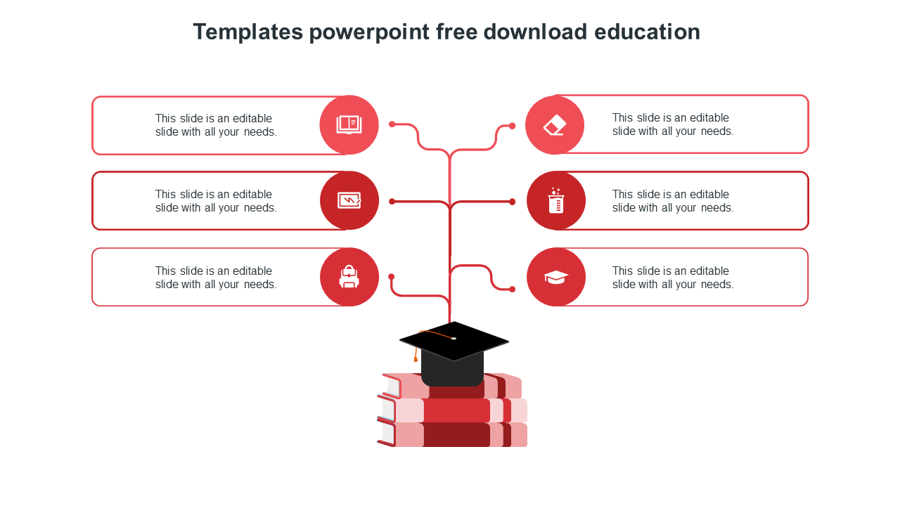 templates powerpoint free download education-red
